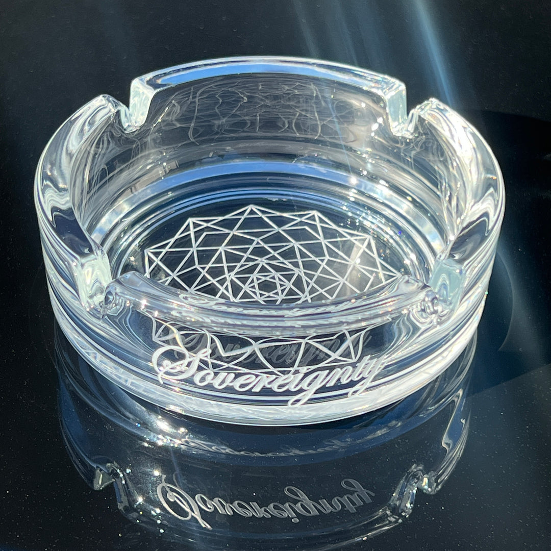 Sovereignty Glass Ashtray with Pattern Accessory Sovereignty Glass