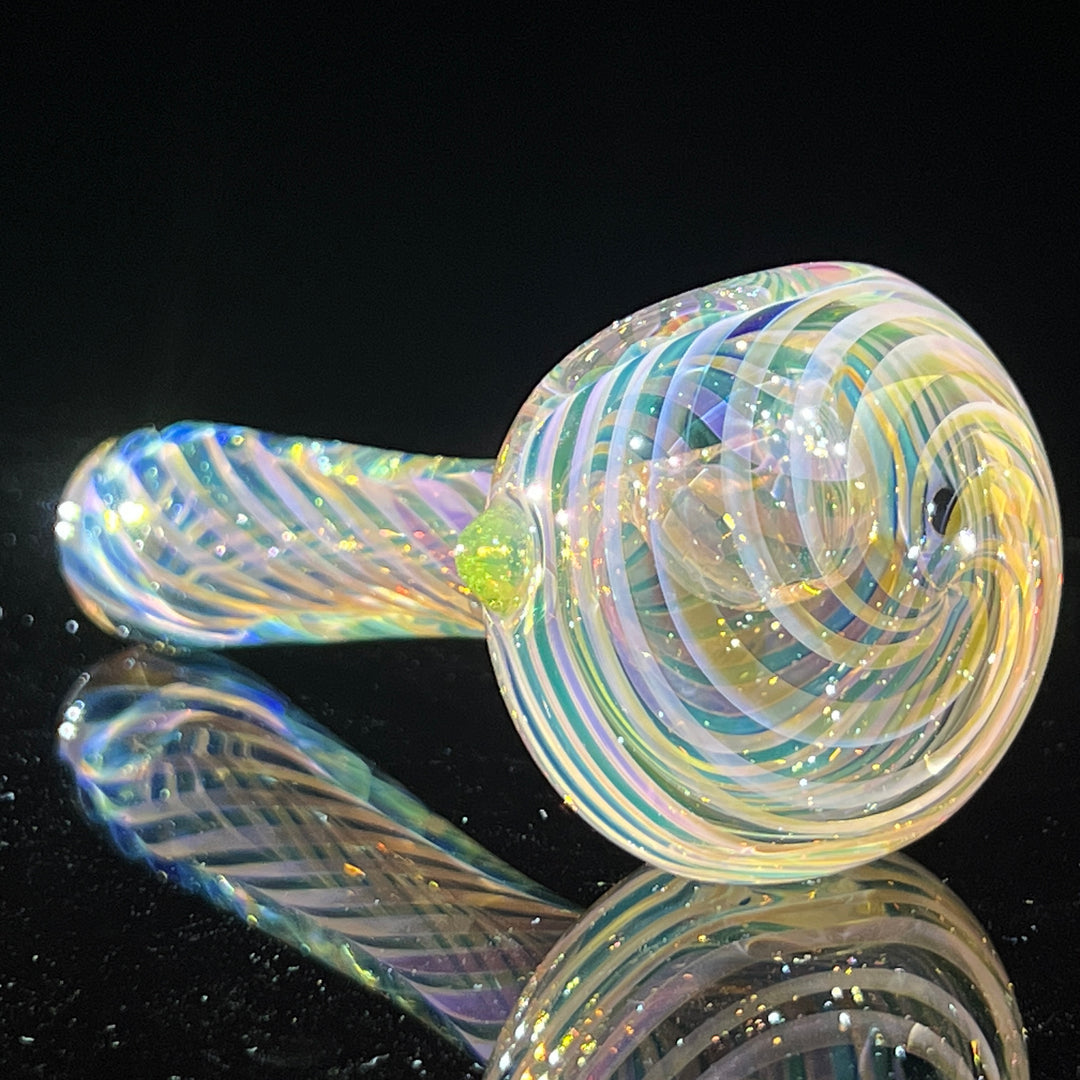 Thick Fume Pipe Green Slyme Marble Glass Pipe Chuck Glass