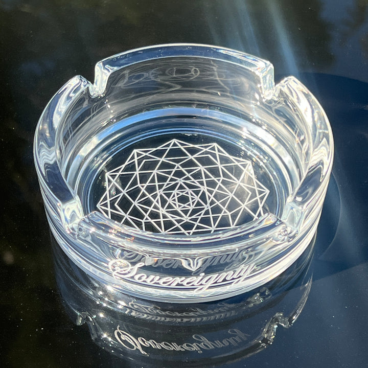 Sovereignty Glass Ashtray with Pattern Accessory Sovereignty Glass