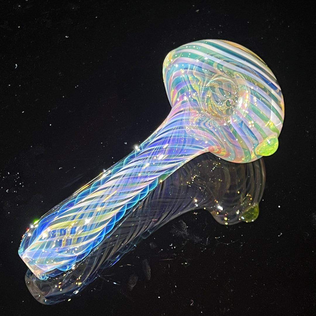 Thick Fume Pipe Green Slyme Marble Glass Pipe Chuck Glass