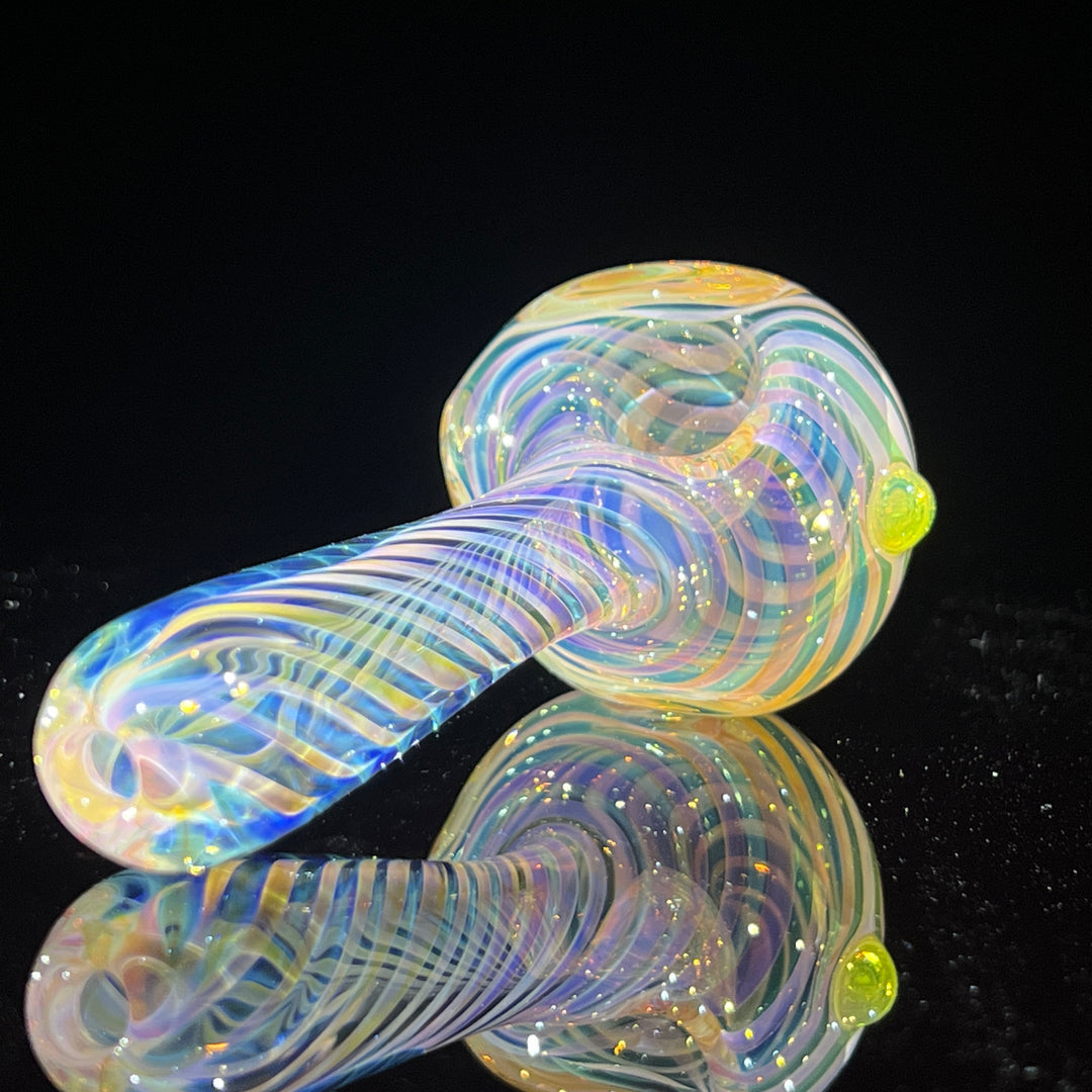 Thick Fume Pipe Green Slyme Marble Glass Pipe Chuck Glass