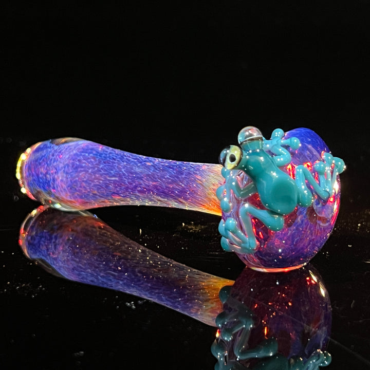 Purple Magic Frog Spoon Glass Pipe Beezy Glass   