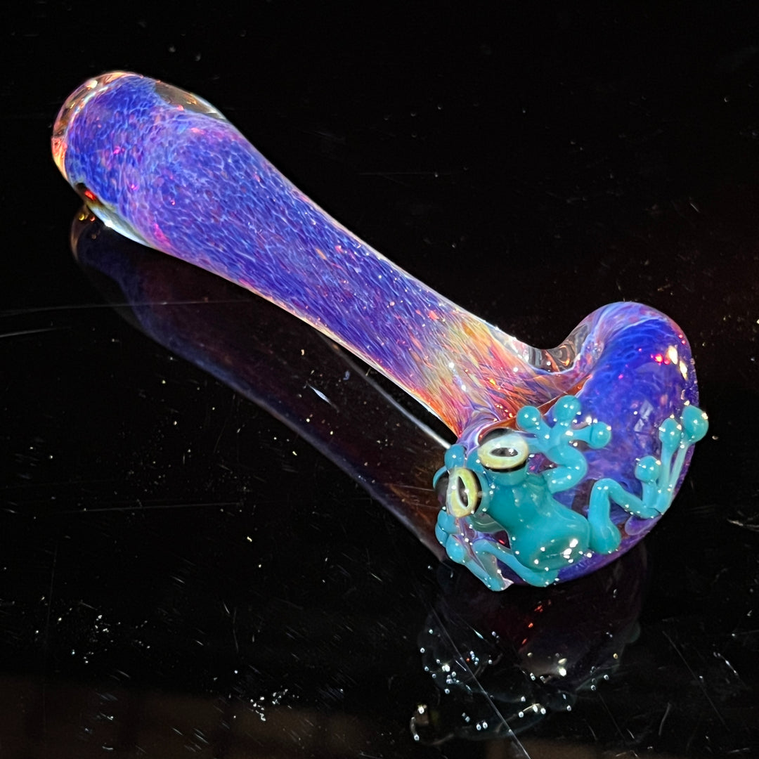 Purple Magic Frog Spoon Glass Pipe Beezy Glass   