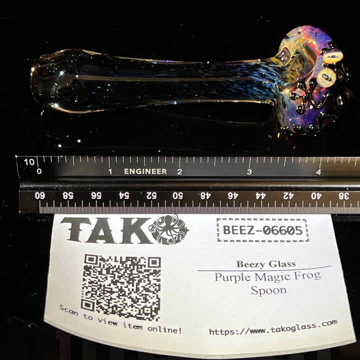 Purple Magic Frog Spoon Glass Pipe Beezy Glass   