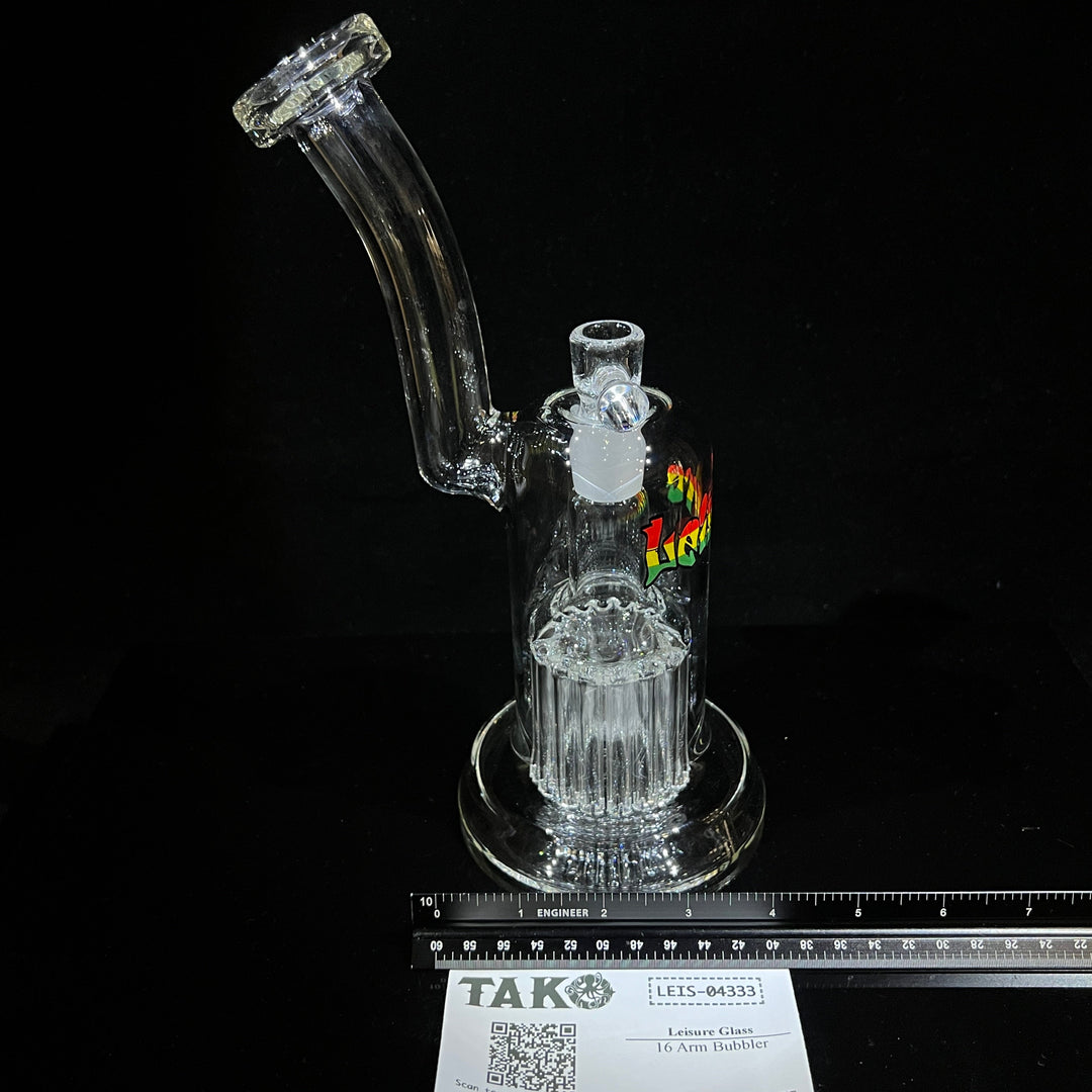 16 Arm Bubbler Glass Pipe Leisure Glass   