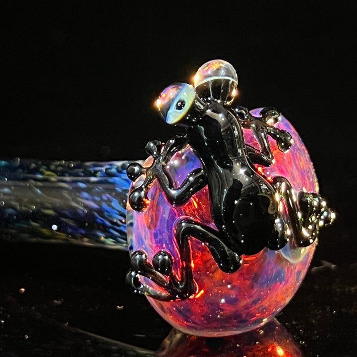 Purple Magic Frog Spoon Glass Pipe Beezy Glass   