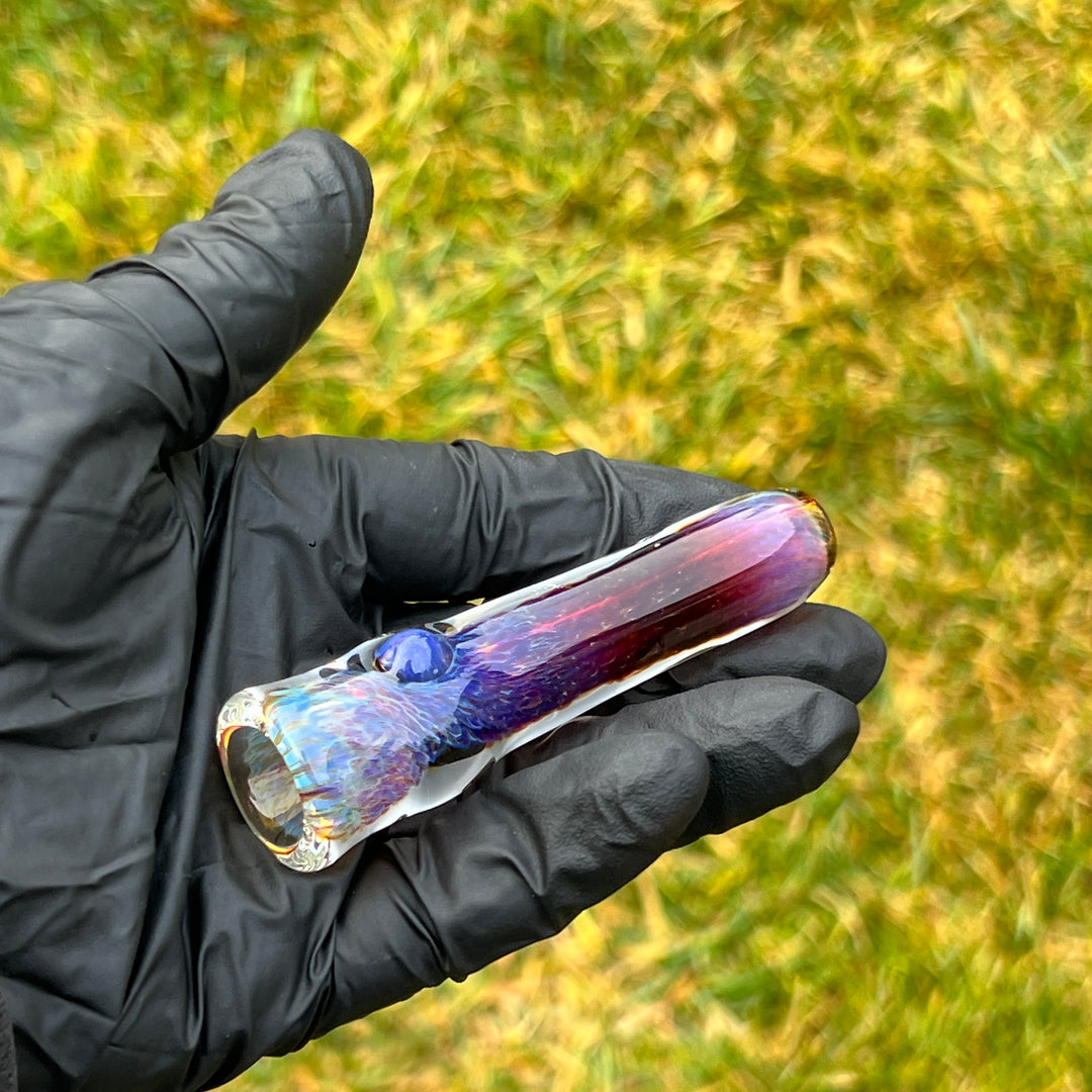 Thick Purple Chillum Glass Pipe Chuck Glass