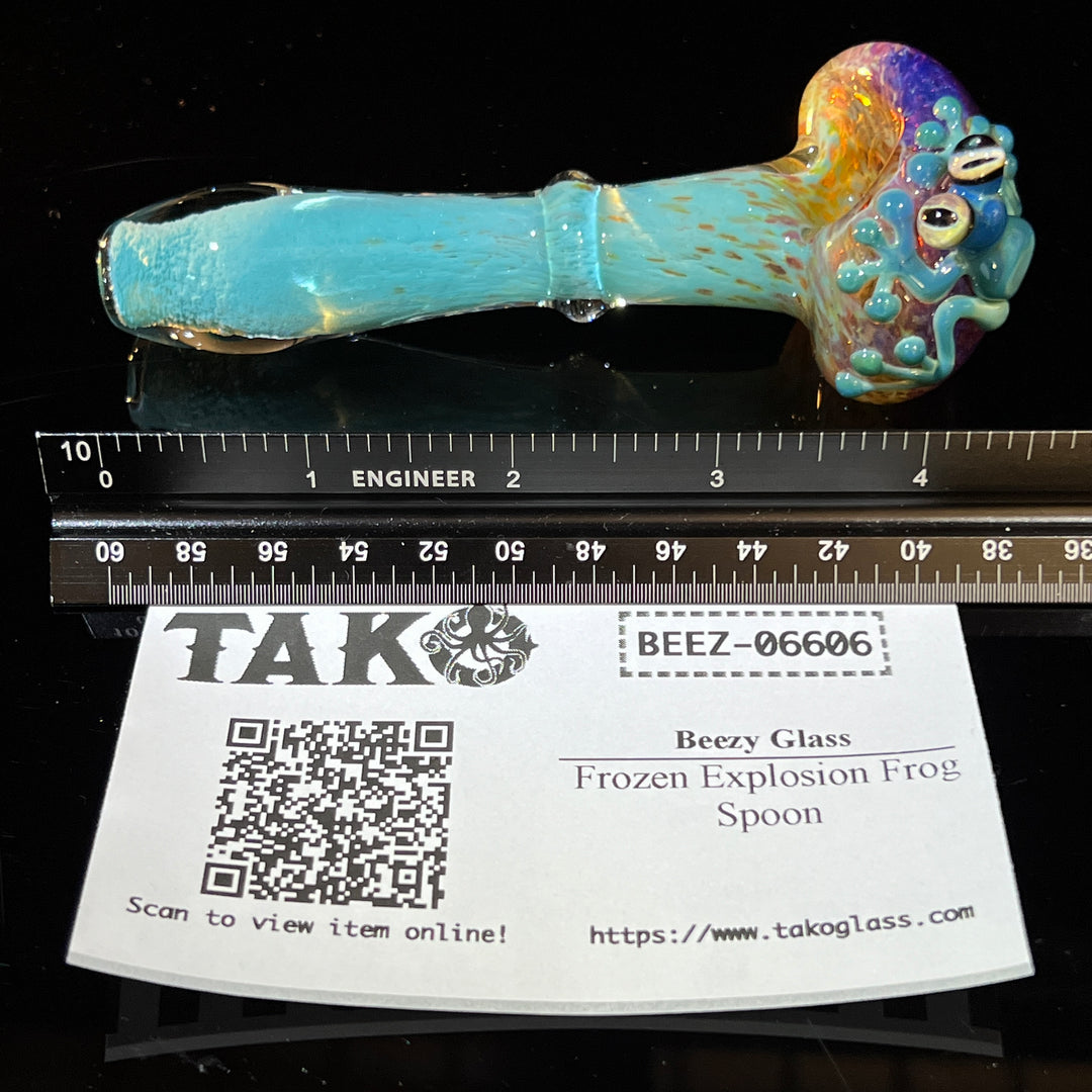 Frozen Explosion Frog Spoon Glass Pipe Beezy Glass   