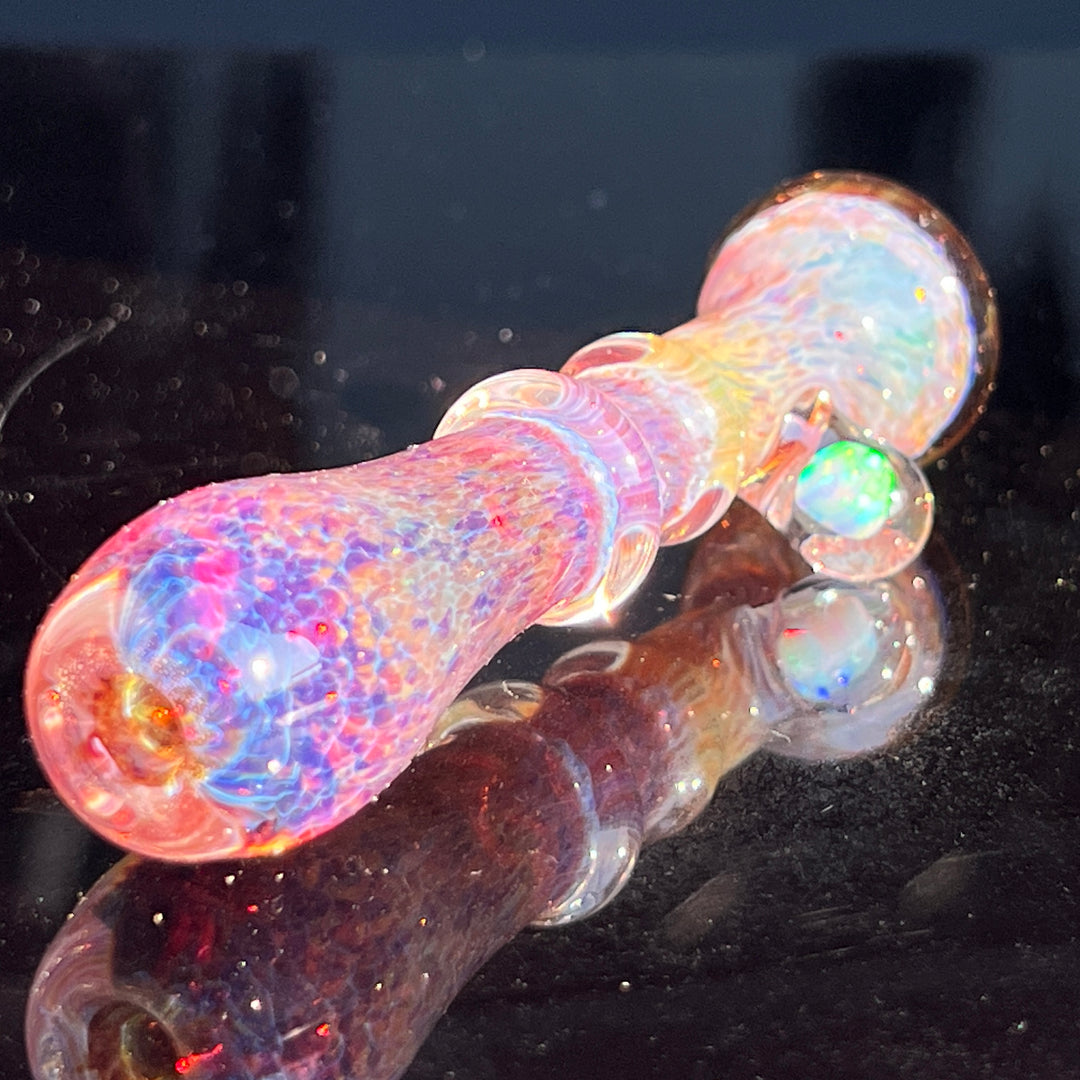 Purple Magic Opal Chillum Glass Pipe Beezy Glass   