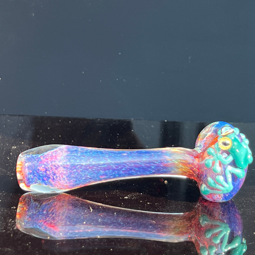 Purple Magic Frog Spoon Glass Pipe Beezy Glass   