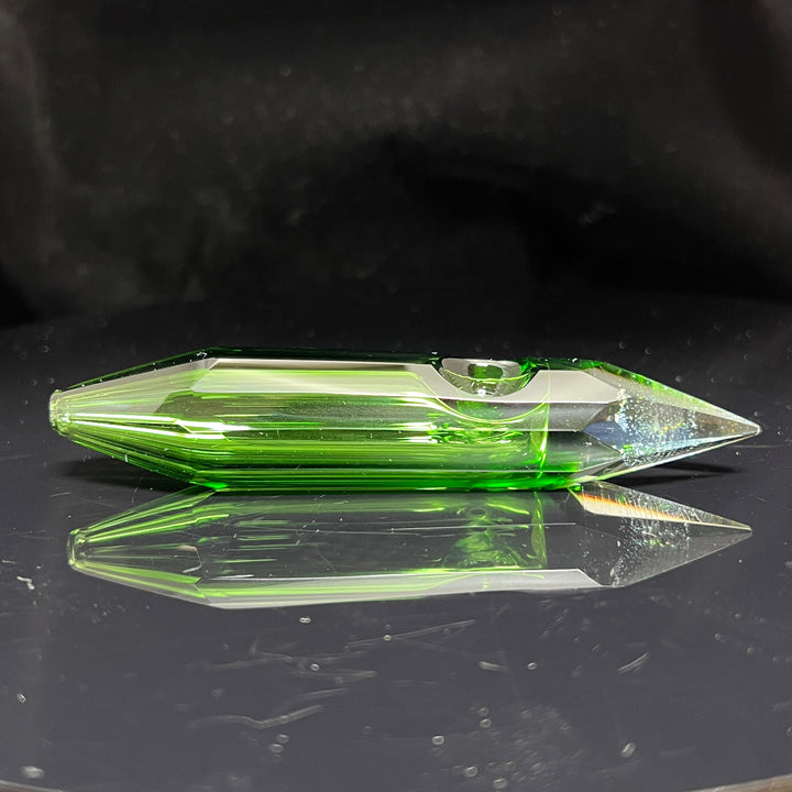 SECONDS Emerald Crystal Glass Pipe Glass Pipe Hillside Glass   