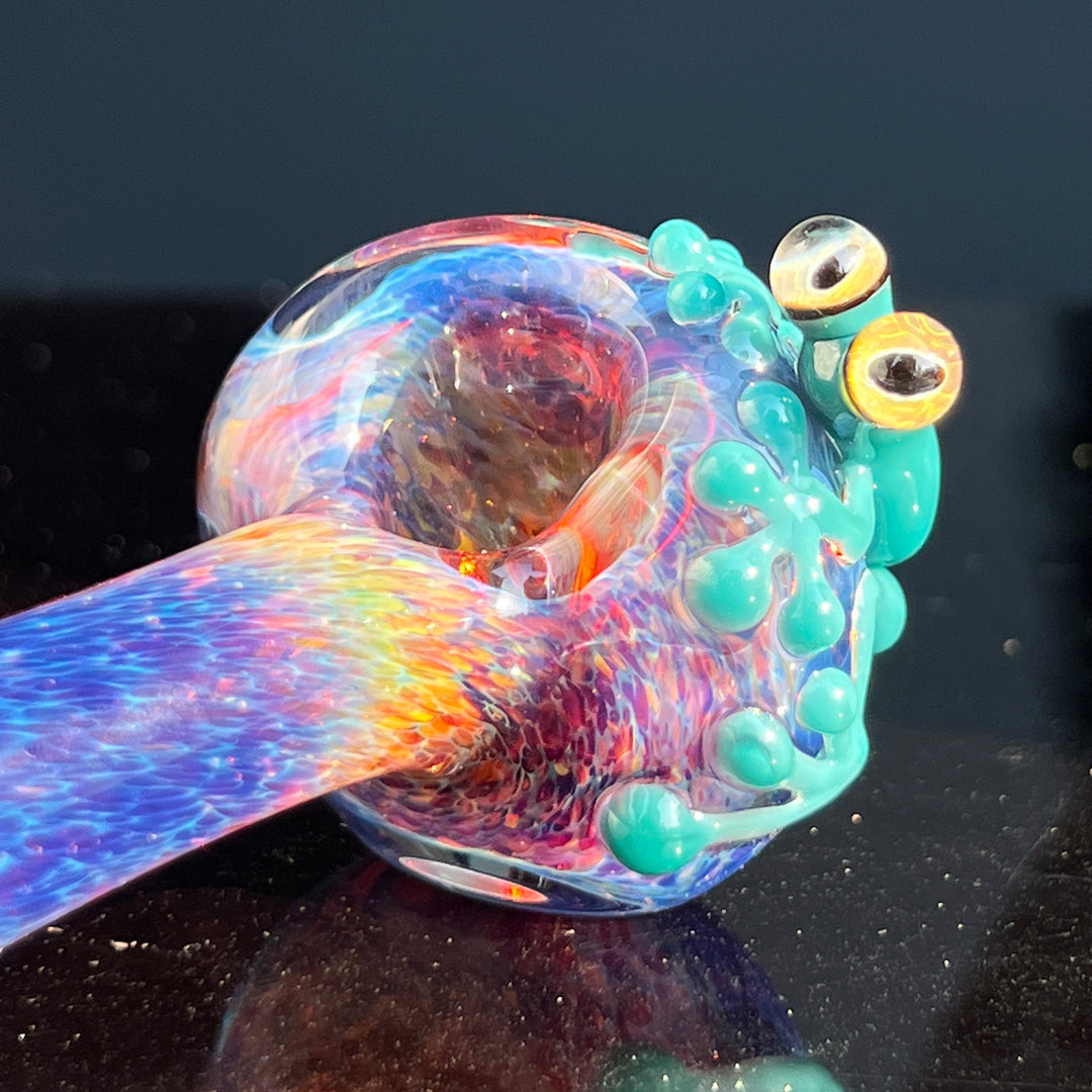 Purple Magic Frog Spoon Glass Pipe Beezy Glass   