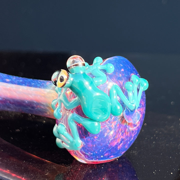 Purple Magic Frog Spoon Glass Pipe Beezy Glass   