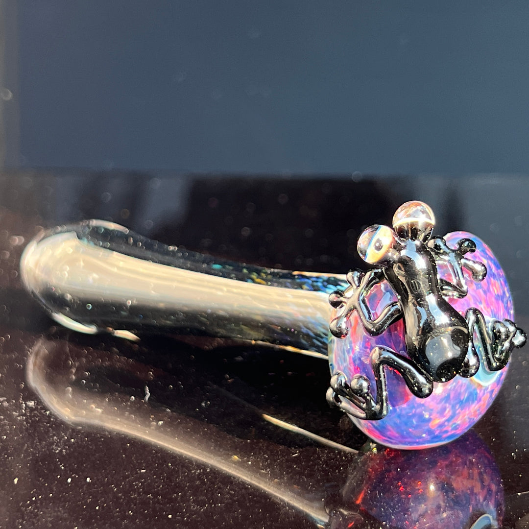 Purple Magic Frog Spoon Glass Pipe Beezy Glass   