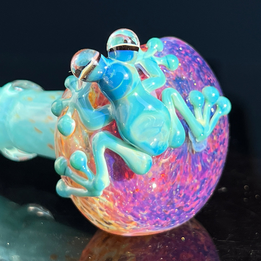 Frozen Explosion Frog Spoon Glass Pipe Beezy Glass   