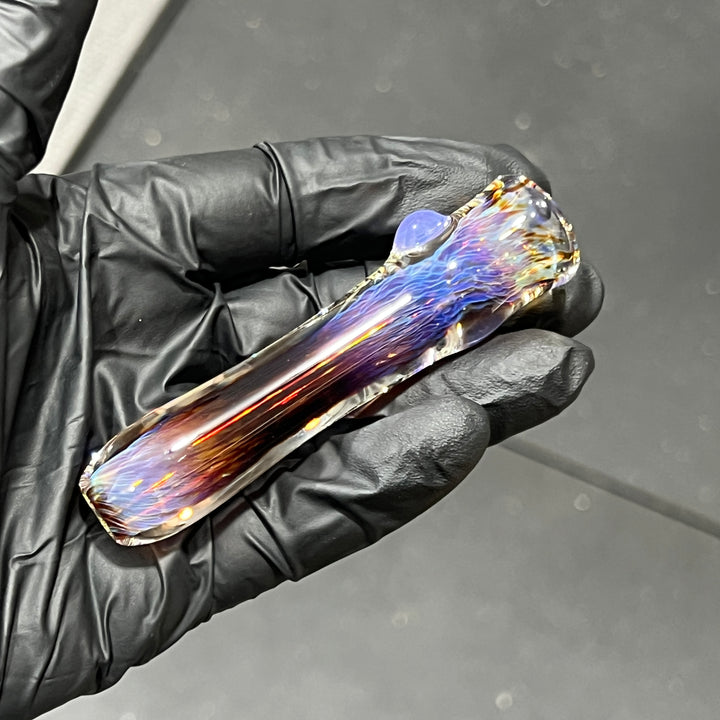 Thick Purple Chillum Glass Pipe Chuck Glass