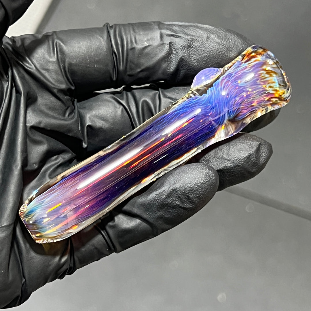 Thick Purple Chillum Glass Pipe Chuck Glass