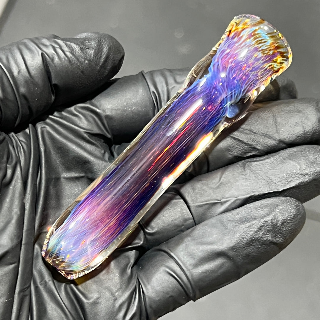 Thick Purple Chillum Glass Pipe Chuck Glass