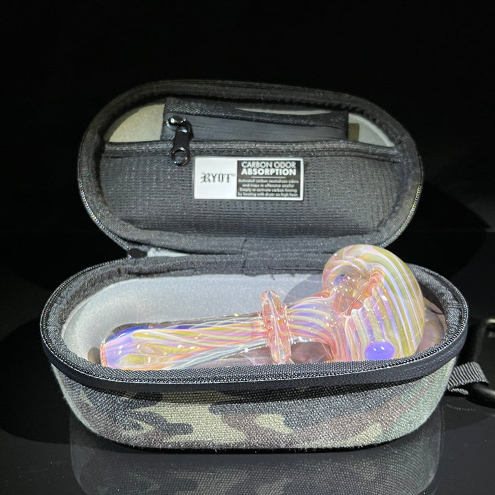 Thick Fumed Pipe + Ryot Headcase Combo Glass Pipe Chuck Glass