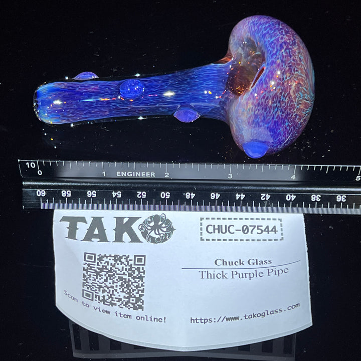 Thick Purple Pipe Glass Pipe Chuck Glass