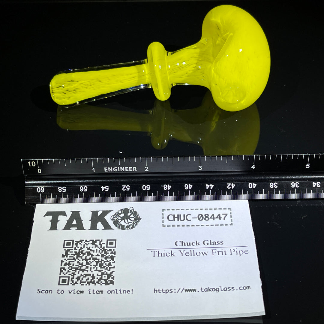 Thick Yellow Frit Pipe Glass Pipe Chuck Glass