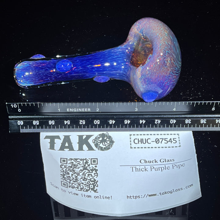 Thick Purple Pipe Glass Pipe Chuck Glass