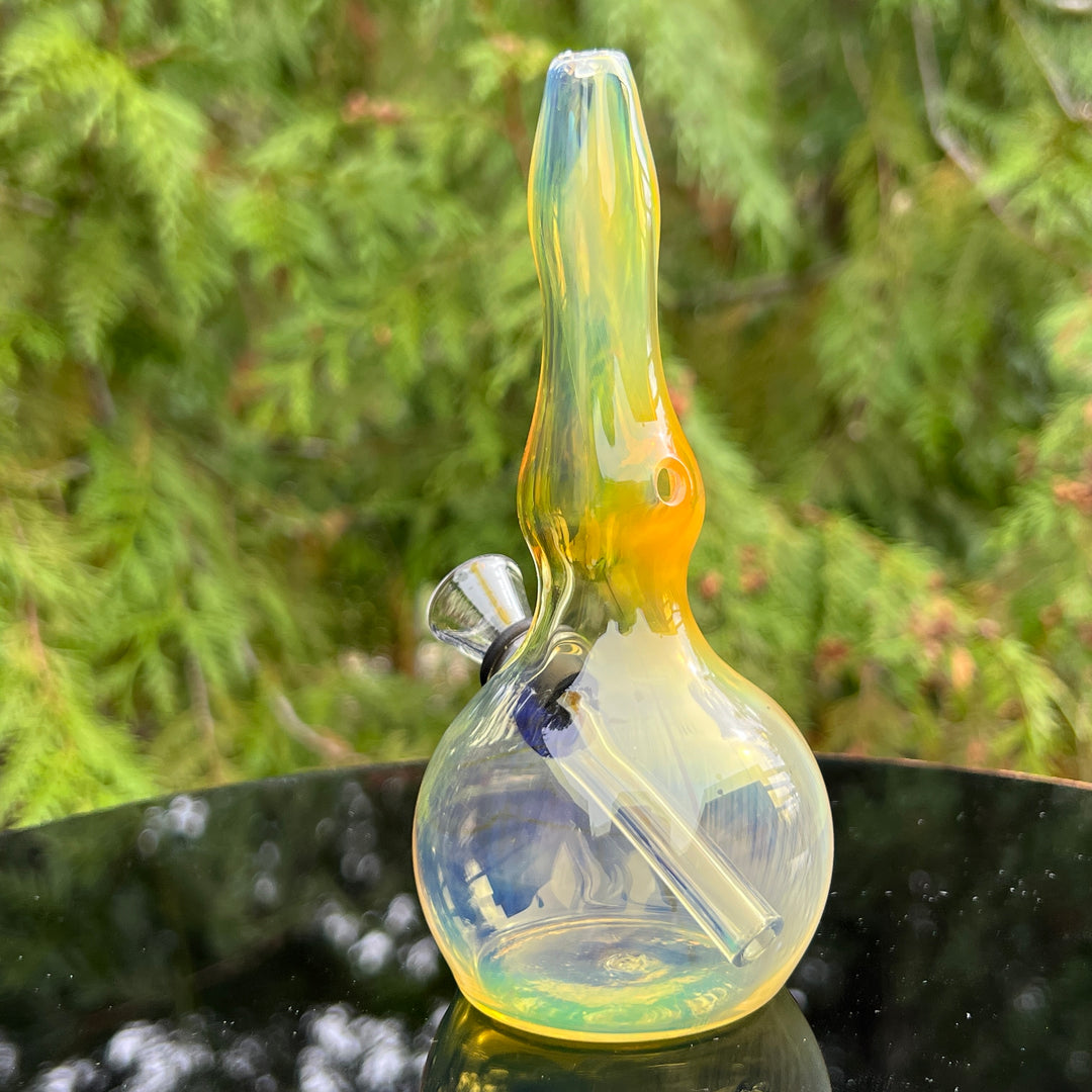 5" Silver Fumed Mini Bong Glass Pipe Mary Jane's Glass   