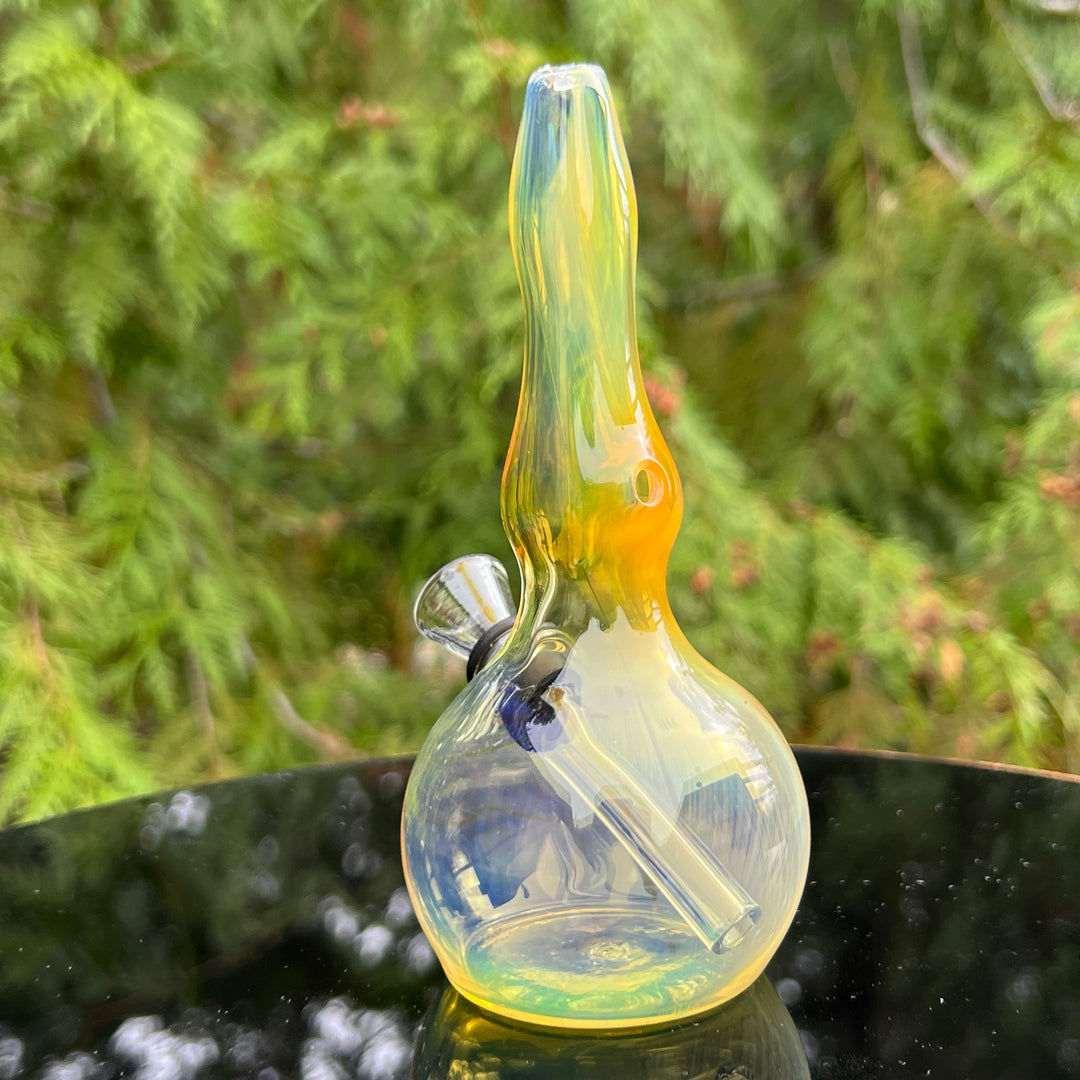 5" Silver Fumed Mini Bong Glass Pipe Mary Jane's Glass   