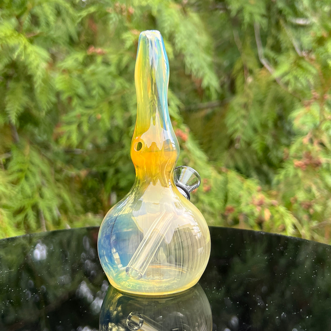 5" Silver Fumed Mini Bong Glass Pipe Mary Jane's Glass   