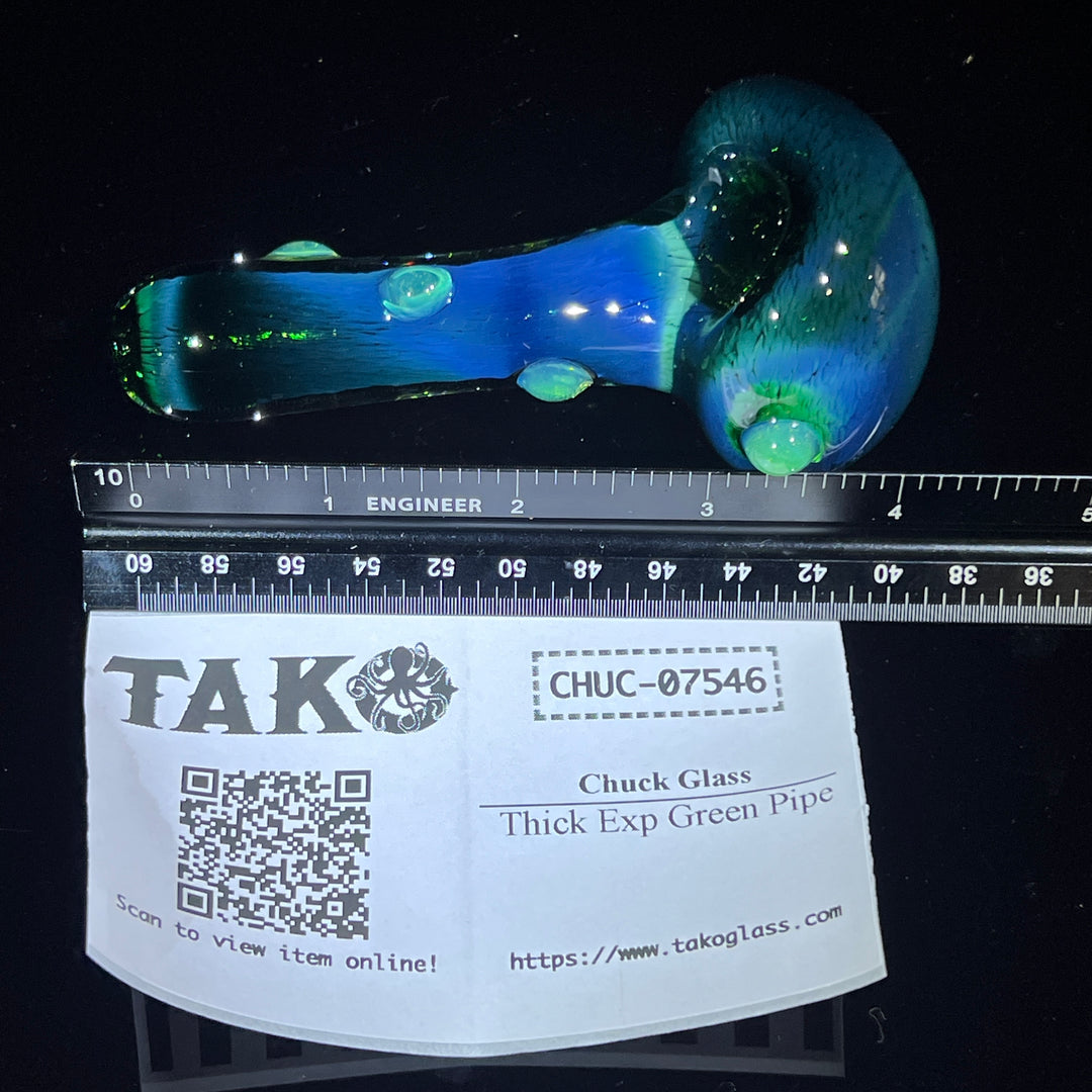 Thick Exp Green Pipe Glass Pipe Chuck Glass