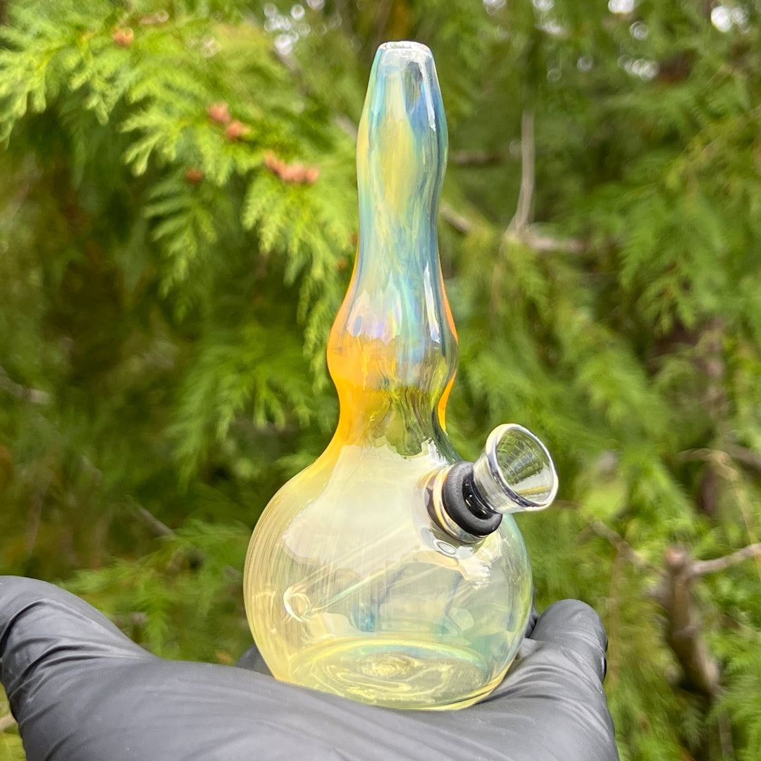 5" Silver Fumed Mini Bong Glass Pipe Mary Jane's Glass   