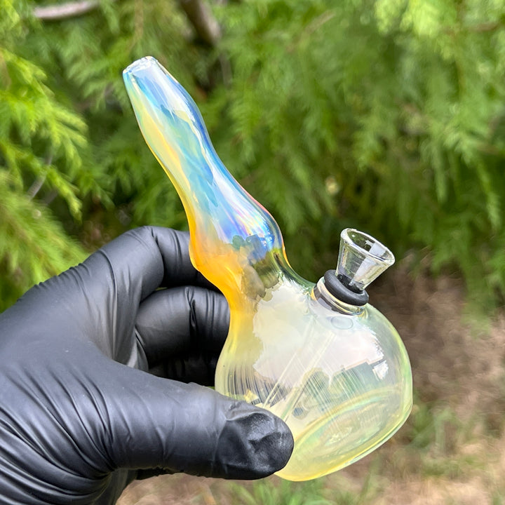 5" Silver Fumed Mini Bong Glass Pipe Mary Jane's Glass   