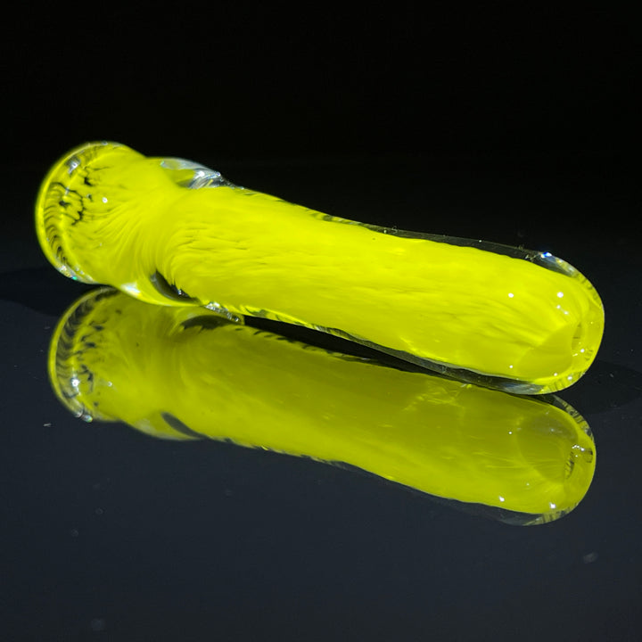 Thick Yellow Frit Chillum Glass Pipe Chuck Glass