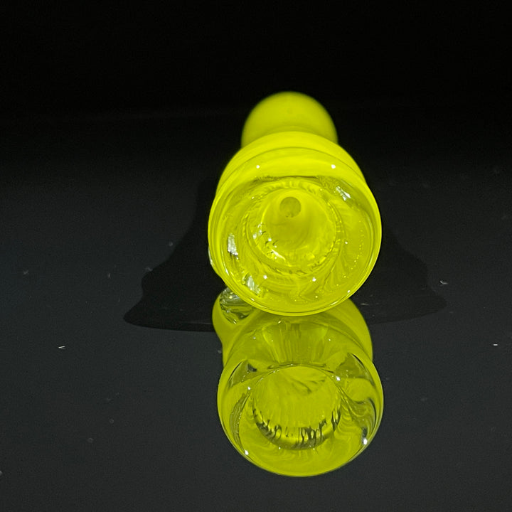 Thick Yellow Frit Chillum Glass Pipe Chuck Glass