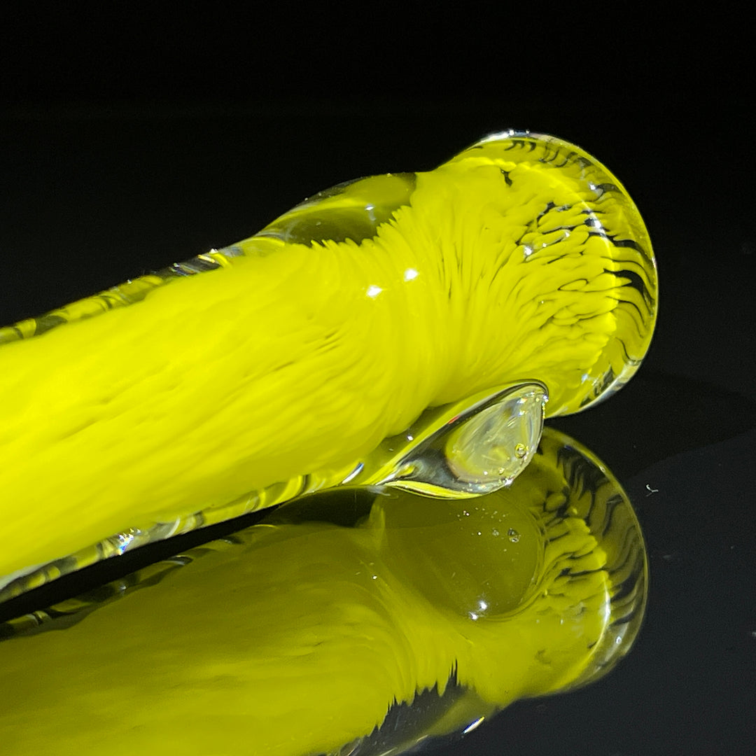 Thick Yellow Frit Chillum Glass Pipe Chuck Glass