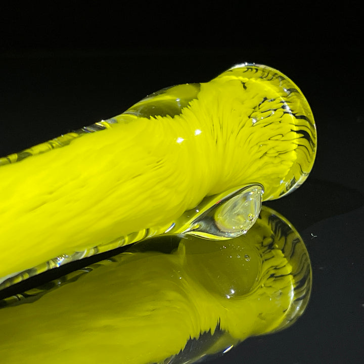 Thick Yellow Frit Chillum Glass Pipe Chuck Glass