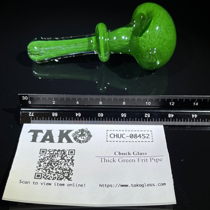 Thick Green Frit Pipe Glass Pipe Chuck Glass