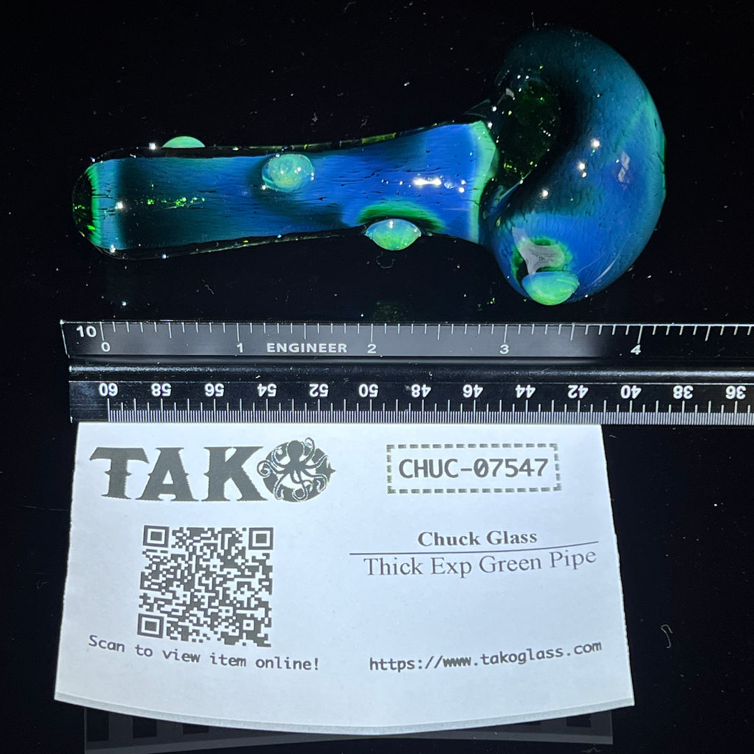 Thick Exp Green Pipe Glass Pipe Chuck Glass