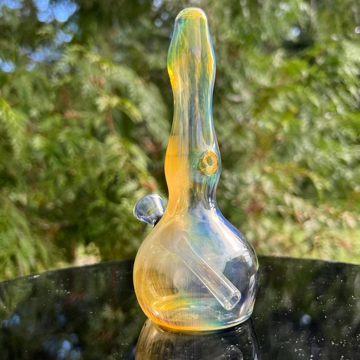 5" Silver Fumed Mini Bong Glass Pipe Mary Jane's Glass   