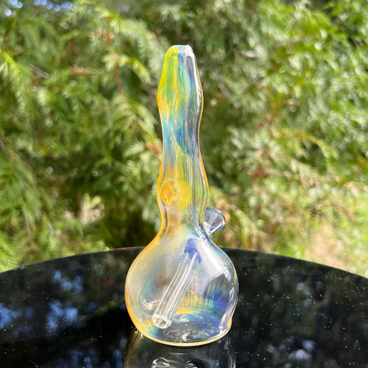 5" Silver Fumed Mini Bong Glass Pipe Mary Jane's Glass   