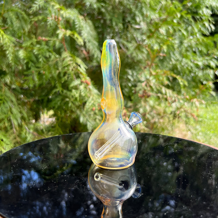 5" Silver Fumed Mini Bong Glass Pipe Mary Jane's Glass   