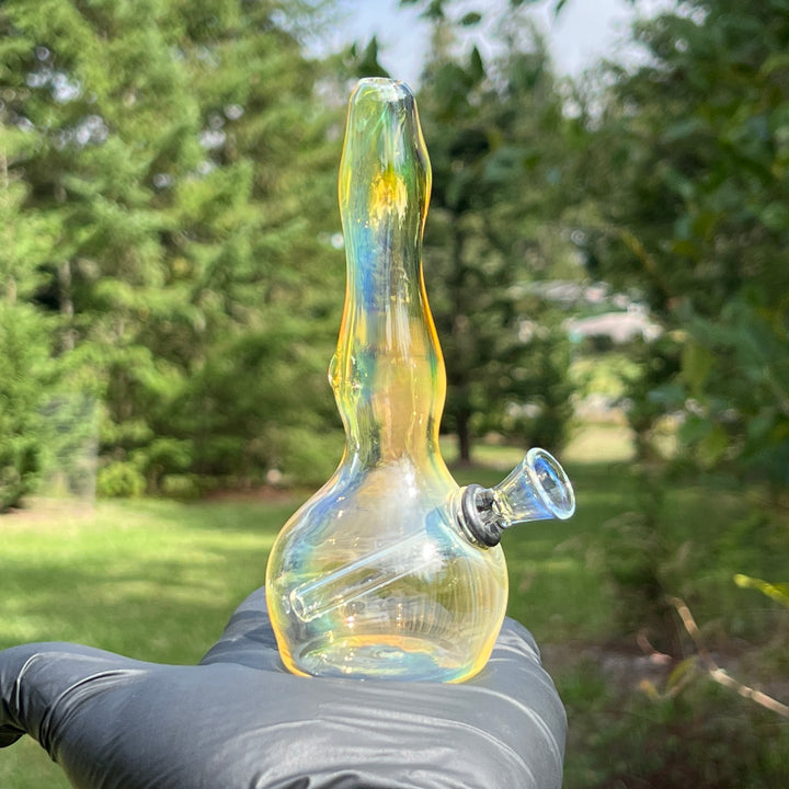 5" Silver Fumed Mini Bong Glass Pipe Mary Jane's Glass   