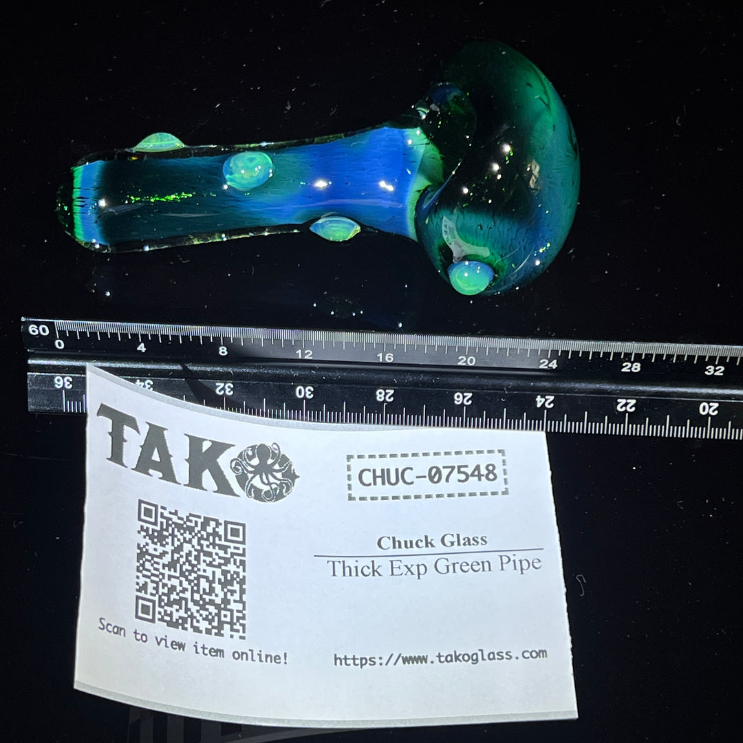 Thick Exp Green Pipe Glass Pipe Chuck Glass