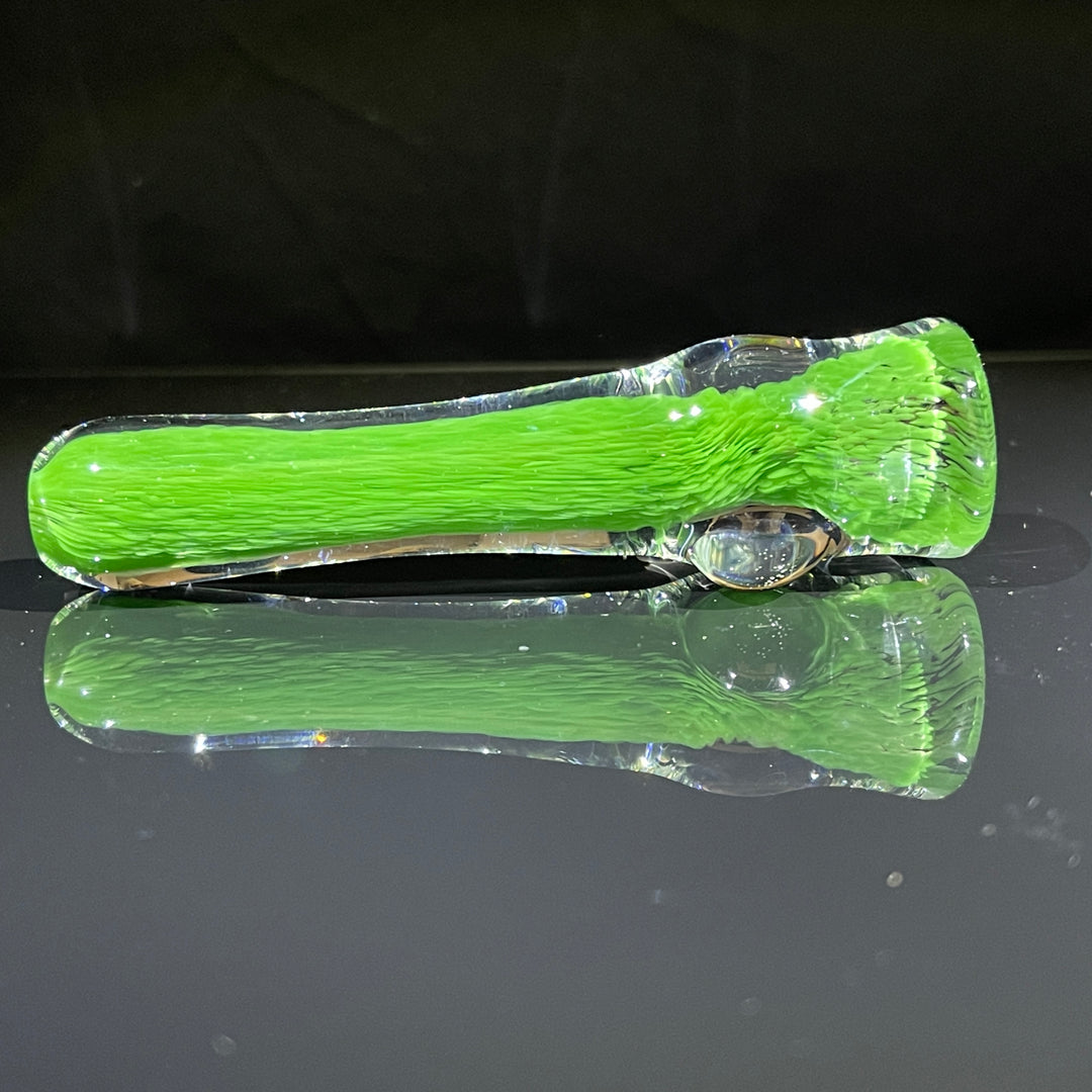 Thick Green Frit Chillum Glass Pipe Chuck Glass