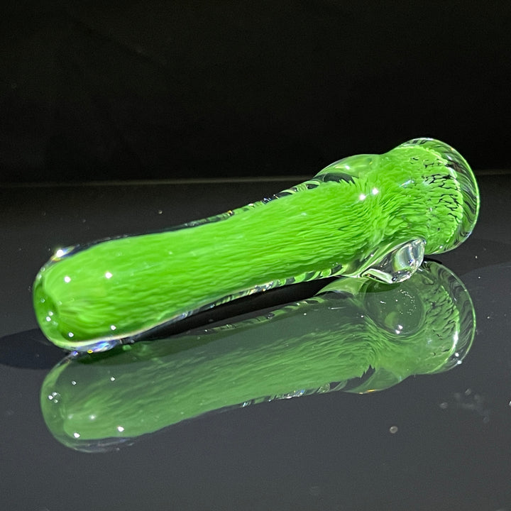 Thick Green Frit Chillum Glass Pipe Chuck Glass