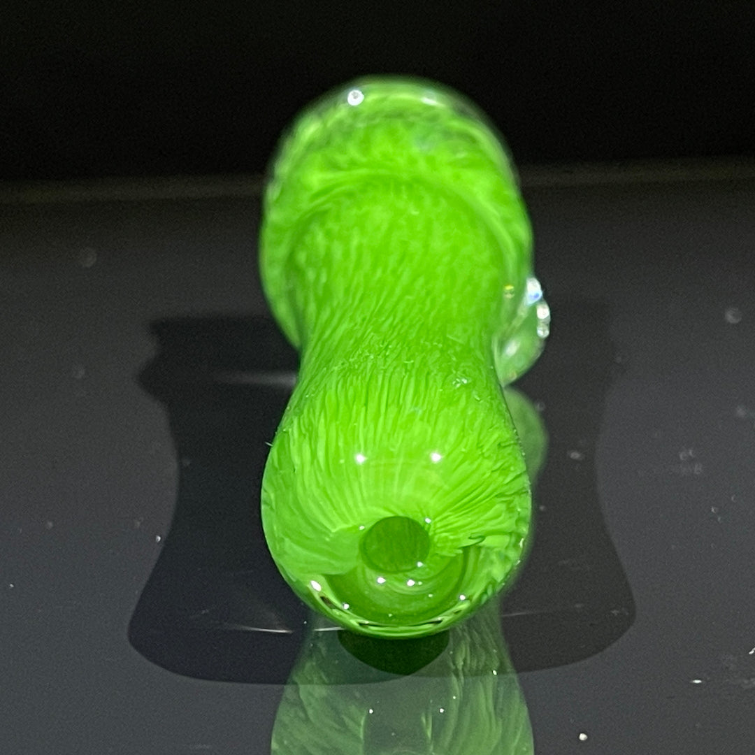 Thick Green Frit Chillum Glass Pipe Chuck Glass