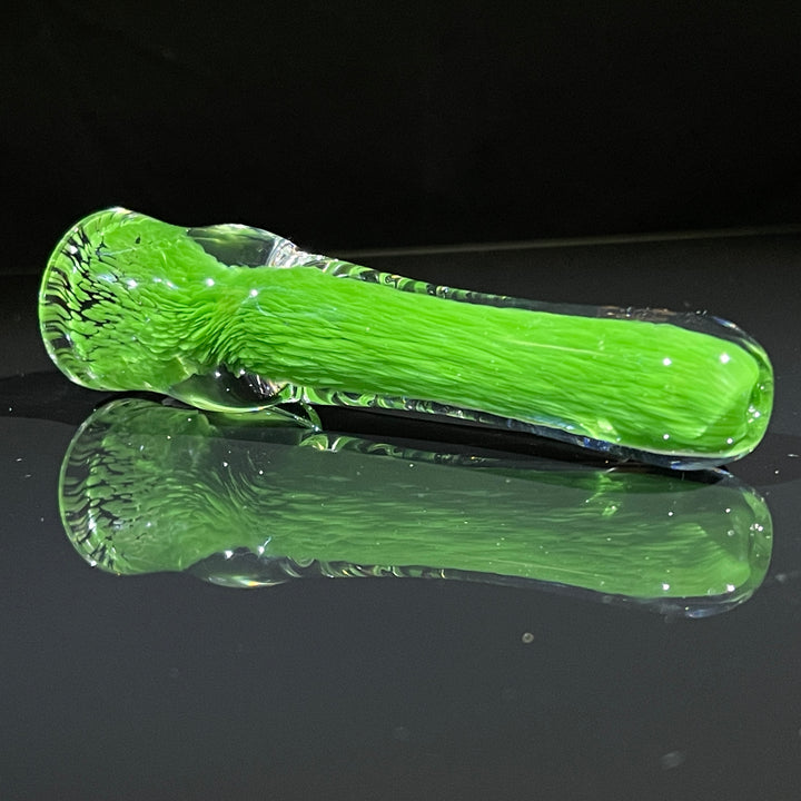 Thick Green Frit Chillum Glass Pipe Chuck Glass