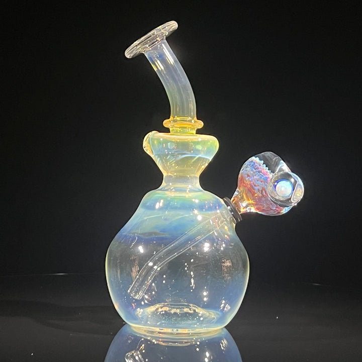 Heavy Silver Fumed Mini Bong Glass Pipe Tako Glass