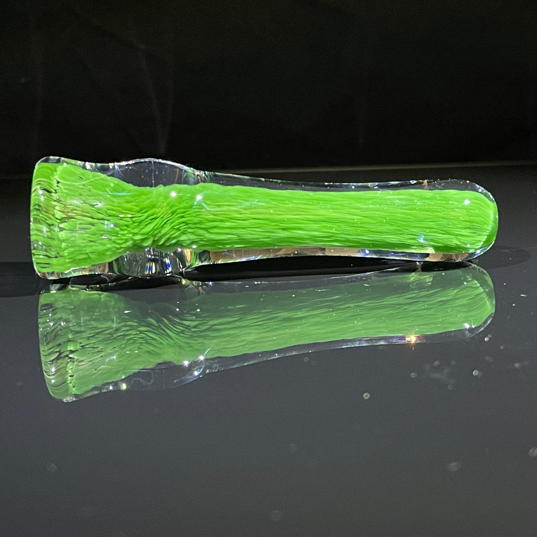 Thick Green Frit Chillum Glass Pipe Chuck Glass