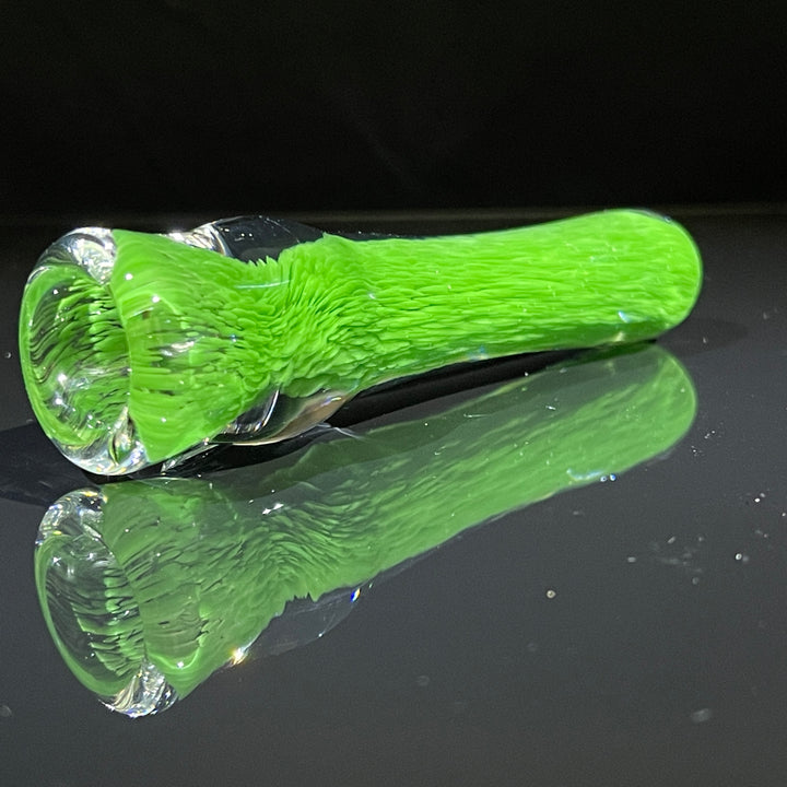 Thick Green Frit Chillum Glass Pipe Chuck Glass